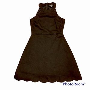 Lulus XS High Neck Dress with Scalloped Detail at the Bottom